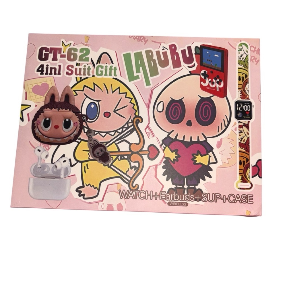 Labubu 4-in-1 Suit Gift Set - Pink